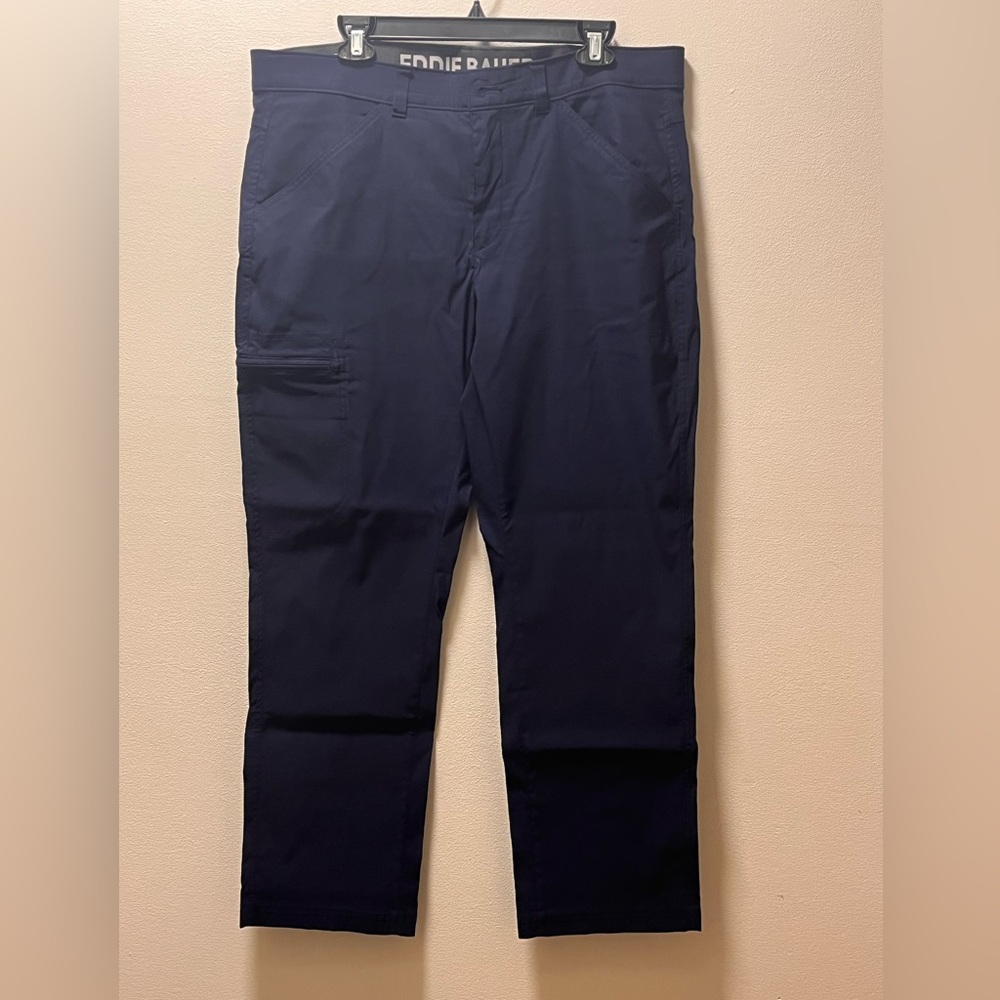Eddie Bauer Classic Versatile Casual Water Resistant Men’s Pants, 38X30, Navy